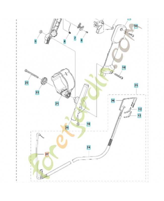 Cable 576785801. Pièce de rechange Husqvarna