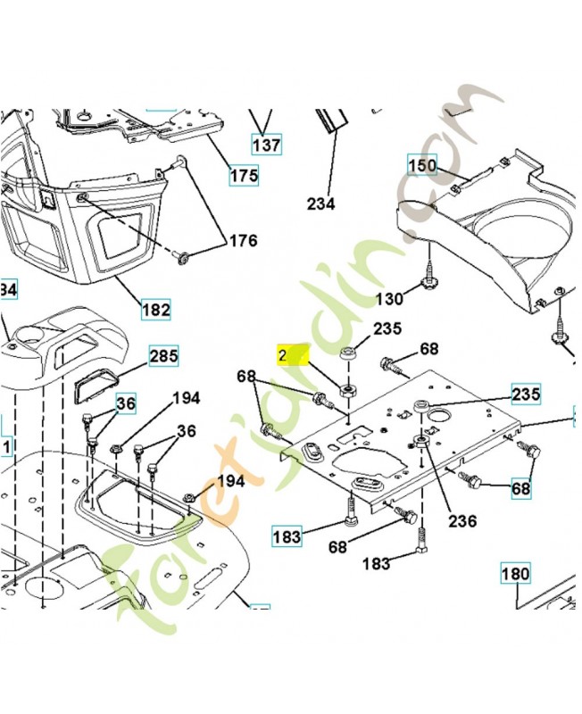 ecrou 873930500 - Pièce de détachée Husqvarna