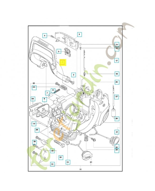 Protège main 574417101. Pièce de rechange Husqvarna