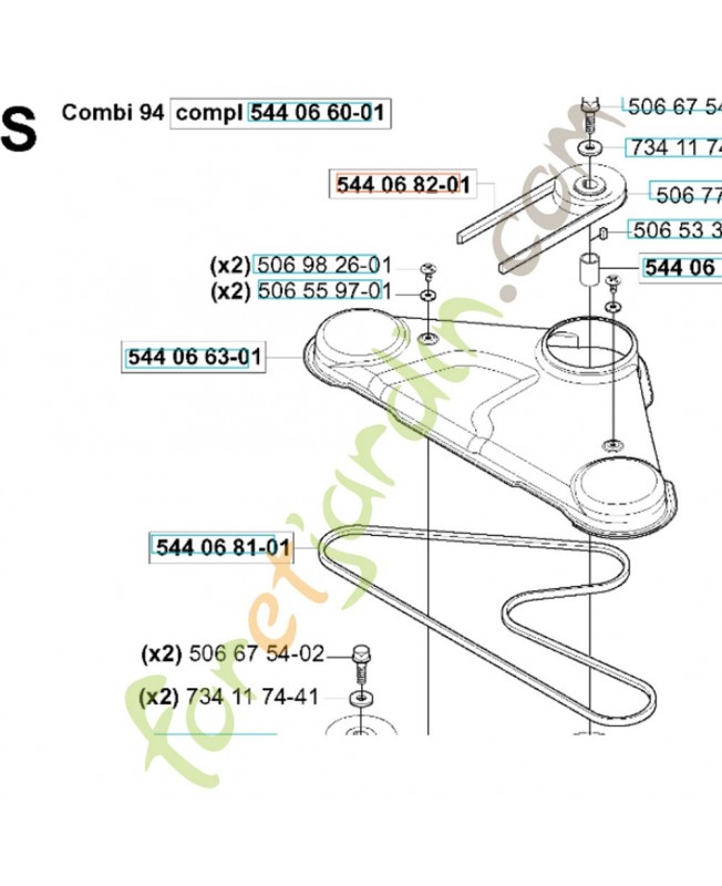 courroie 589533201. Pièce détachée Husqvarna