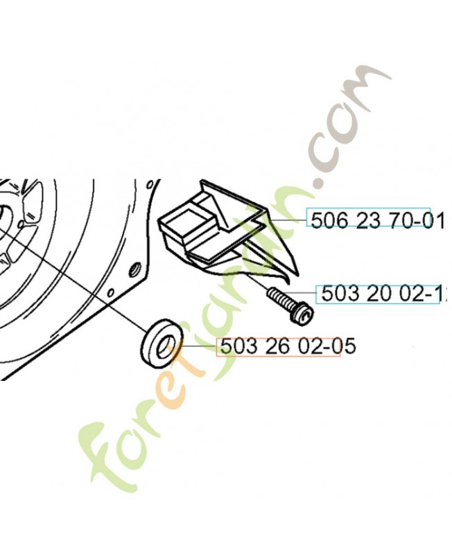 Bague d'etancheite 503260205. Pièce de rechange Husqvarna