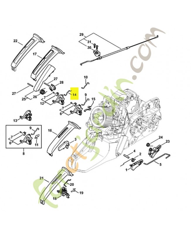 Tringle de demarrage référence 1140-185-1901