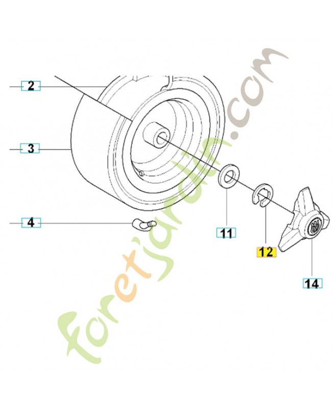 Piece d'espacement 506899001. Pièce de rechange Husqvarna
