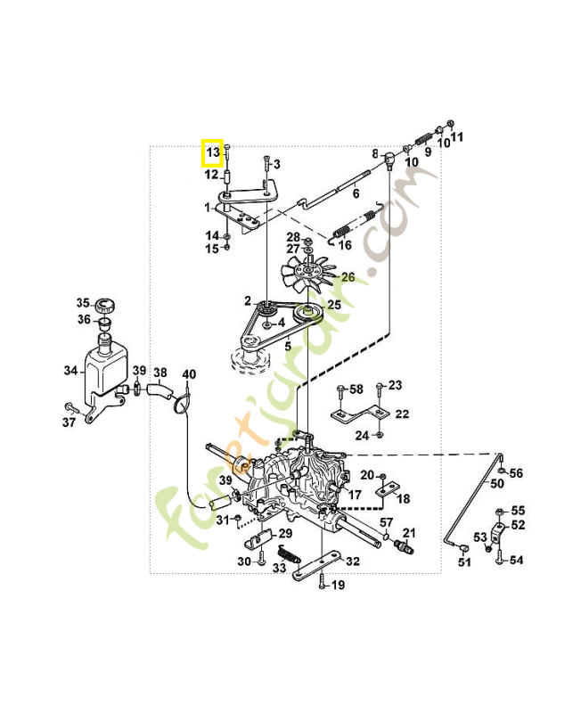 Vis a six pans m8x75 9008-319-2000. Pièce de rechange Sithl / Vicking