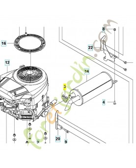 Agrafe 501152201. Pièce de rechange Husqvarna