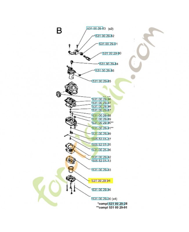 Cache carburateur 538225834- Pièce de détachée Husqvarna