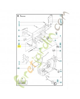 Arrêt de chaine 503535801. Pièce de rechange Husqvarna