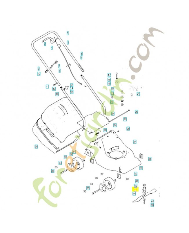 Rondelle friction support lame 525423101. Pièce de rechange Husqvarna