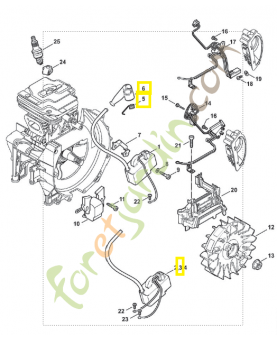 Appareil commande allumage 4147-400-4718. Pièce détachée Stihl / Vicking