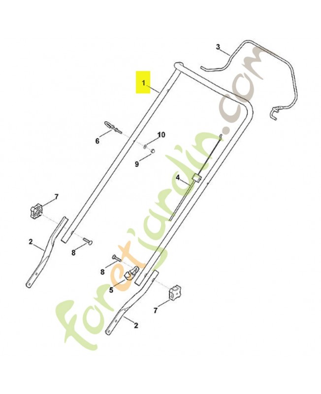 Partie supérieure du guidon référence 6350-763-5000