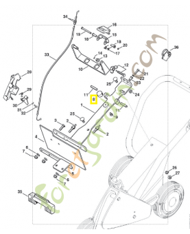 Amortisseur en caoutchouc4201-790-9302. Pièce de rechange Sithl / Vicking