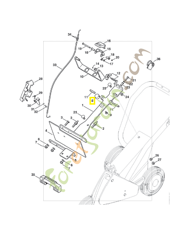 Amortisseur en caoutchouc4201-790-9302. Pièce de rechange Sithl / Vicking