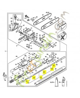Arbre d'entraînement stihl réf:4182-710-3203 en Stock