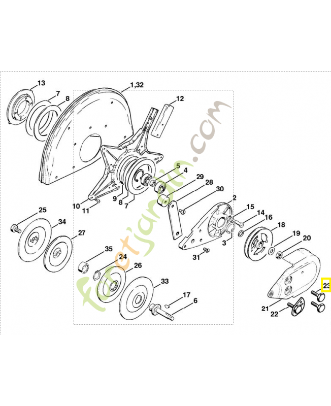 Vis cylindrique m6x8 9041-216-1230 stihl
