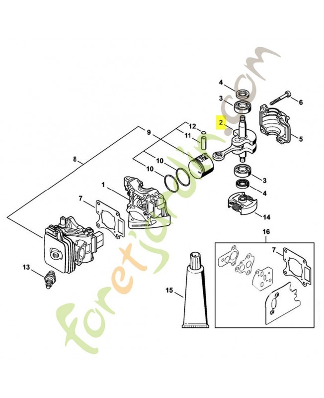 Vilebrequin hs 46/56 4242-030-0400. Pièce de rechange Sithl / Vicking