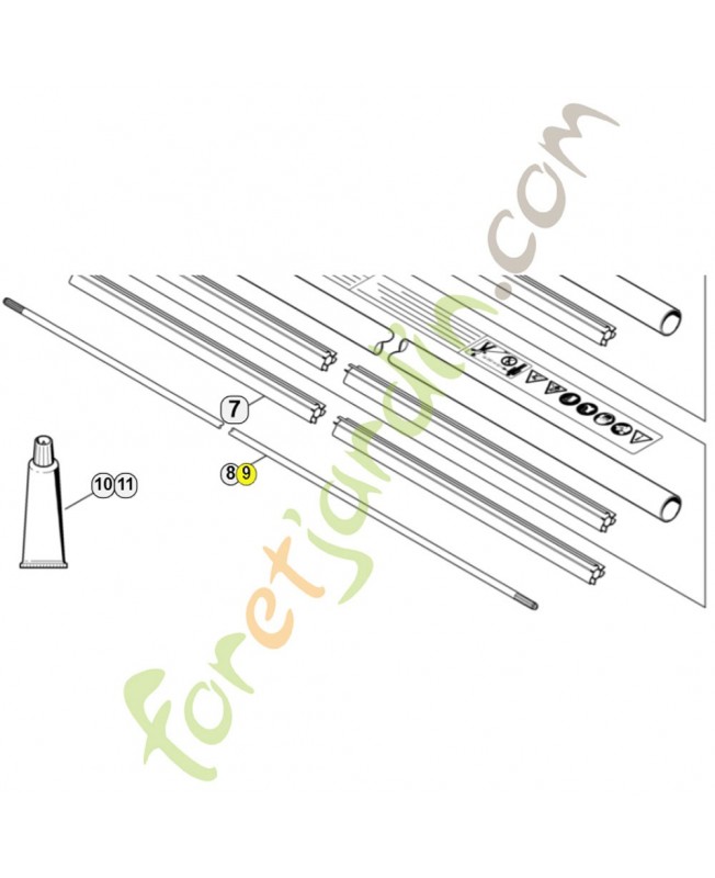 Arbre d'entraînement référence 4147-711-3206 Arbre d'entraînement référence 4147-711-3206