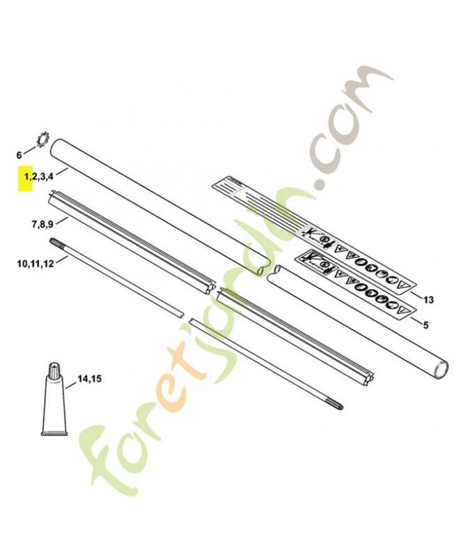 Arbre d'entraînement référence 4148-711-3204