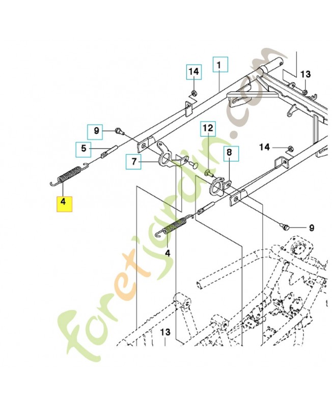 Ressort 580472301. Pièce de rechange Husqvarna