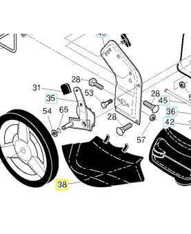 Déflecteur 532426129. Pièce de rechange Husqvarna