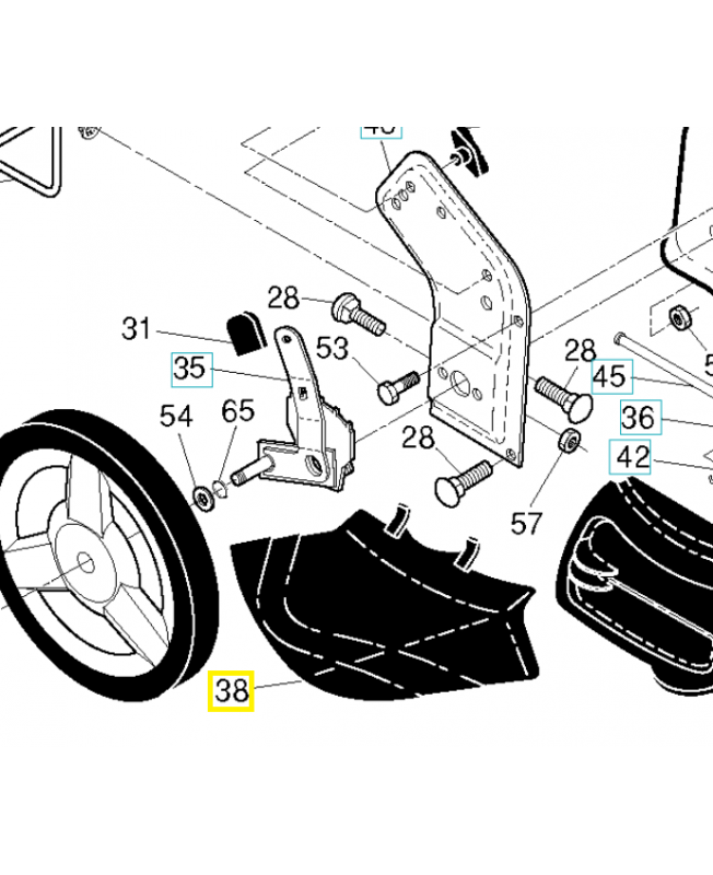 Déflecteur 532426129. Pièce de rechange Husqvarna 