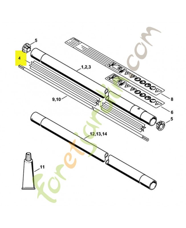foureau référence 4116-711-7300 foureau référence 4116-711-7300
