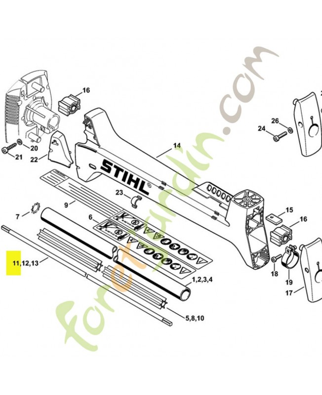 Arbre d'entraînement référence 4128-711-3200 Arbre d'entraînement référence 4128-711-3200