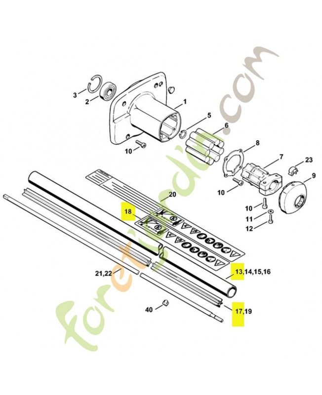 Tube complet référence 4119-710-7104 Tube complet référence 4119-710-7104