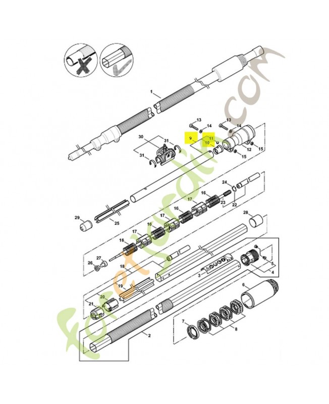 Tube complet référence 4182-710-7127 Tube complet référence 4182-710-7127