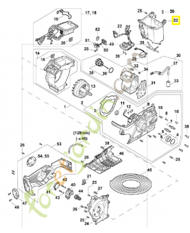 Logement pour batterie MA02-400-9400. Pièce détachée Stihl / Vicking