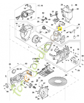 Tubulure de raccordement 0000-988-5224. Pièce détachée Stihl / Vicking