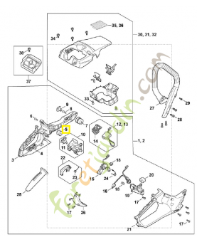 Butoir annulaire MA02-790-9900. Pièce détachée Stihl / Vicking