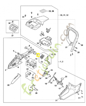 Butoir annulaire 1124-790-9905. Pièce détachée Stihl / Vicking