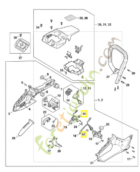 Douille en caoutchouc 0000-989-0504. Pièce détachée Stihl / Vicking