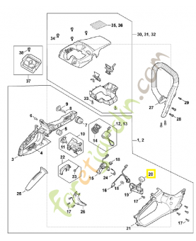 Butoir d'arrêt MA02-791-5900. Pièce détachée Stihl / Vicking