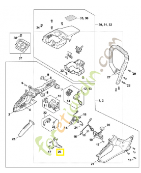Rondelle-boisseau MA02-792-9400. Pièce détachée Stihl / Vicking
