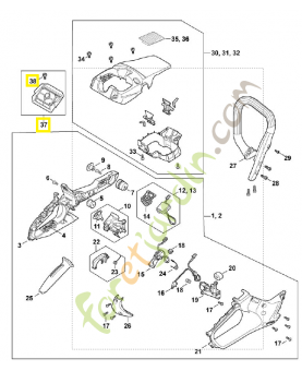 Filtre MA02-080-1901. Pièce détachée Stihl / Vicking