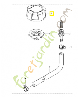 Bouchon de réservoir 0001-353-0501. Pièce de rechange Sithl / Vicking