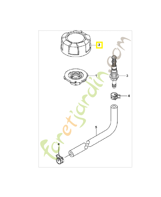 Bouchon de réservoir 0001-353-0501. Pièce de rechange Sithl / Vicking