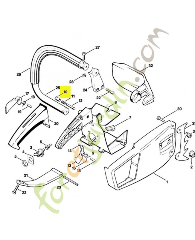 Bouton de gaz de demarrage