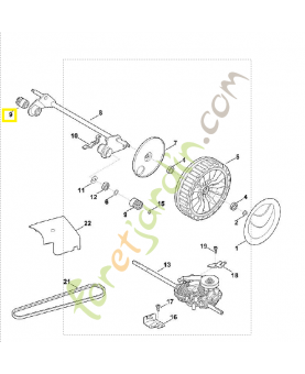 Pignon de transmission 0000-704-7400. Pièce détachée Stihl / Vicking