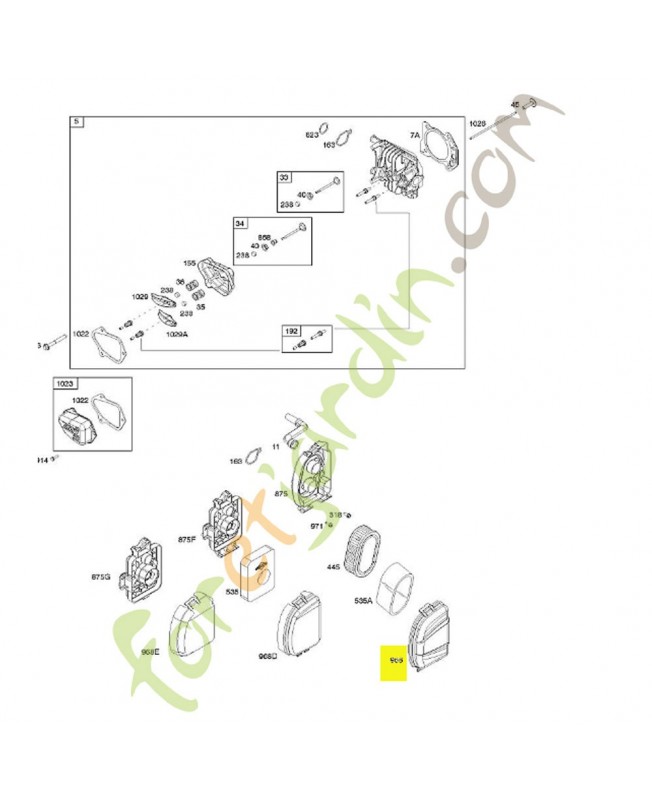 595658 cache - filtre à air Briggs & Stratton 595658 cache - filtre à air Briggs & Stratton