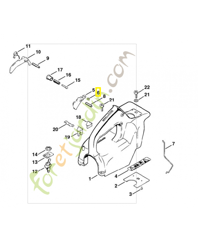 Rivet tubulaire 9415-415-3140. Pièce de rechange Sithl / Vicking
