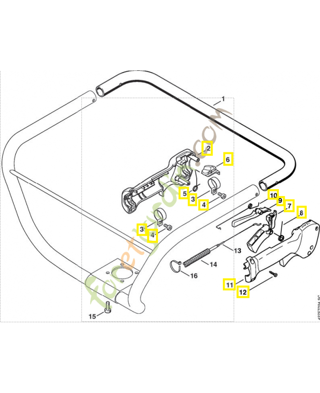 Poignee de commande référence 4137-790-1350 Poignee de commande référence 4137-790-1350