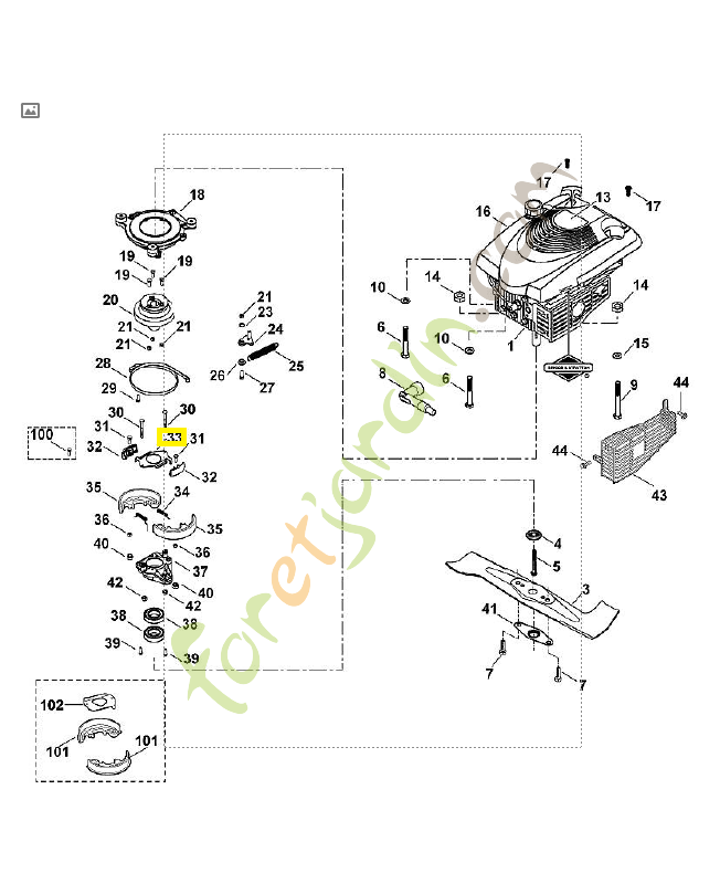 Tôle de butée 6375-162-2000. Pièce de rechange Sithl / Vicking