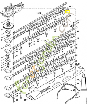 Coulisseau 4818-648-6702. Pièce de rechange Sithl / Vicking