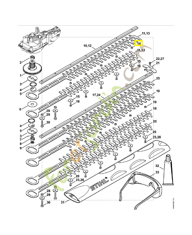 Coulisseau 4818-648-6702. Pièce de rechange Sithl / Vicking