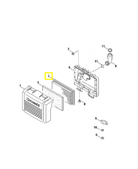 Filtre a air 0001-140-4400. Pièce de rechange Sithl / Vicking
