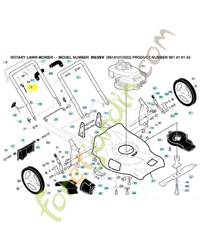 Cable frein moteur / embrayage 532183567 husqvarna Cable frein moteur / embrayage 532183567 husqvarna