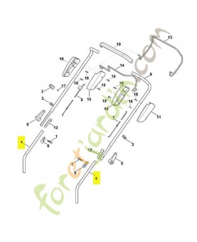 Partie inf.du guidon  6338-763-4800. Pièce de rechange Sithl / Vicking