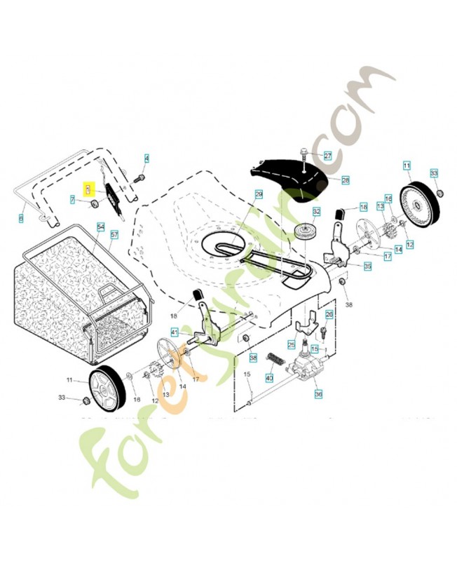 Cable de traction 532407816. Pièce de rechange Husqvarna